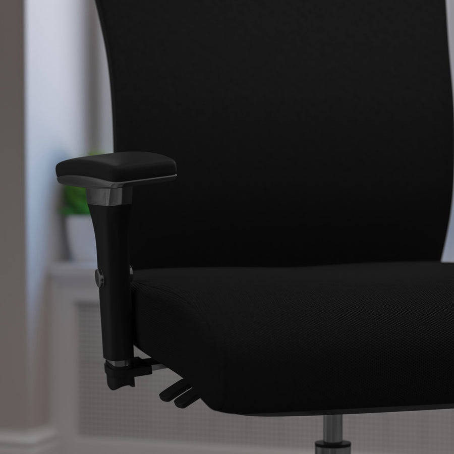 HERCULES Series 24/7 Intensive Use 300 lb. Rated Multifunction Executive Swivel Ergonomic Office Chair with Seat Slider and Adjustable Lumbar