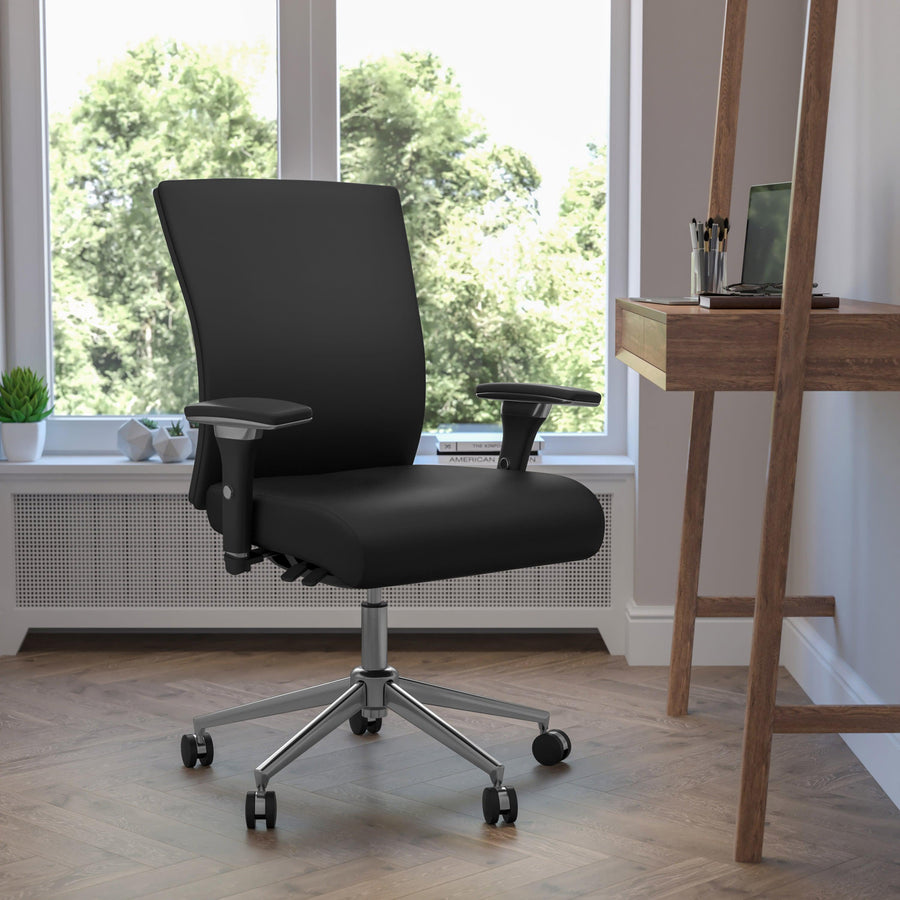 HERCULES Series 24/7 Intensive Use 300 lb. Rated Multifunction Executive Swivel Ergonomic Office Chair with Seat Slider and Adjustable Lumbar