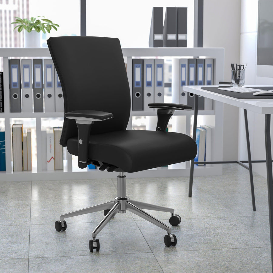HERCULES Series 24/7 Intensive Use 300 lb. Rated Multifunction Executive Swivel Ergonomic Office Chair with Seat Slider and Adjustable Lumbar