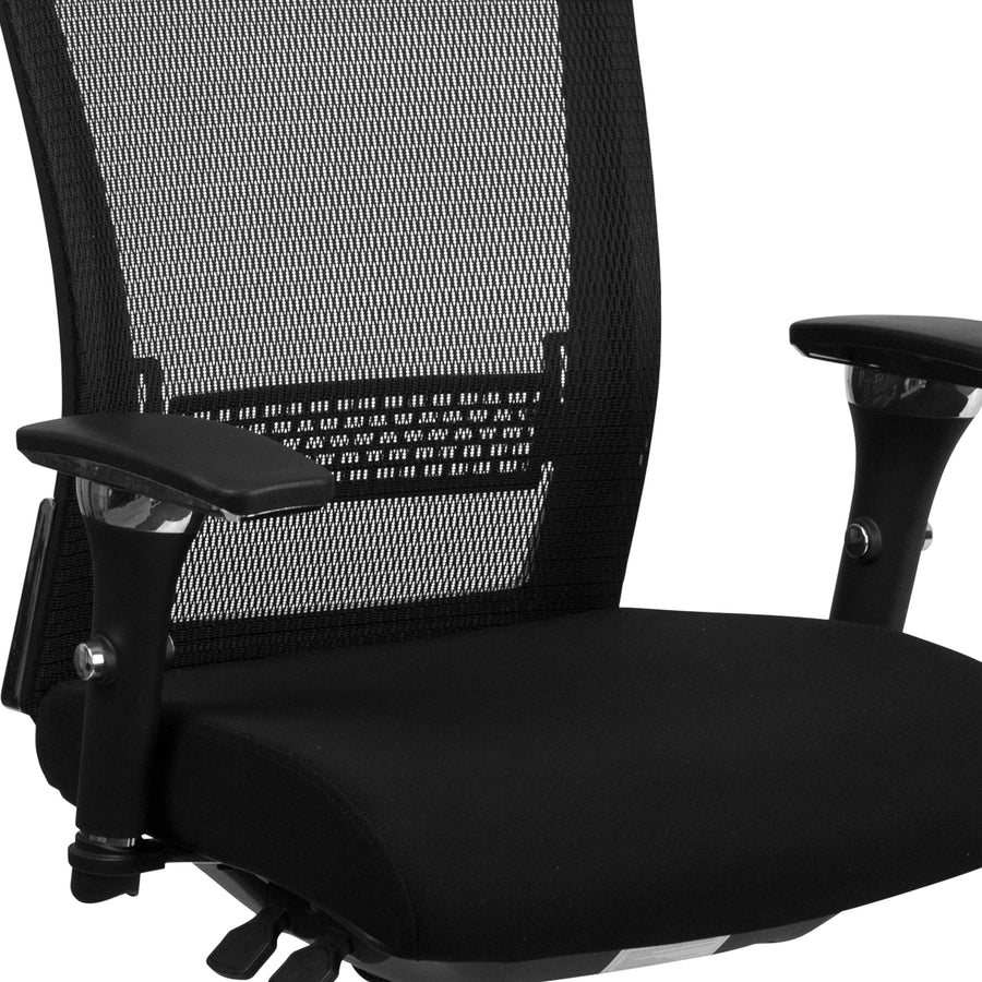 HERCULES Series 24/7 Intensive Use 300 lb. Rated Multifunction Executive Swivel Ergonomic Office Chair with Seat Slider and Adjustable Lumbar
