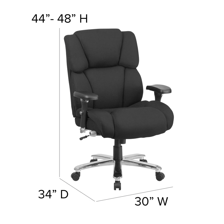 HERCULES Series 24/7 Intensive Use Big & Tall 400 lb. Rated Executive Swivel Ergonomic Office Chair with Lumbar Knob and Tufted Headrest & Back
