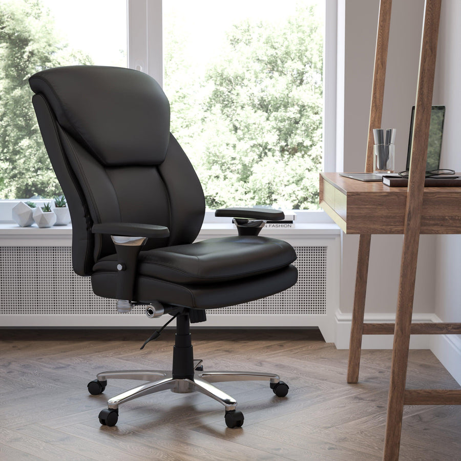 HERCULES Series 24/7 Intensive Use Big & Tall 400 lb. Rated High Back Executive Swivel Ergonomic Office Chair with Lumbar Knob and Large Triangular Shaped Headrest