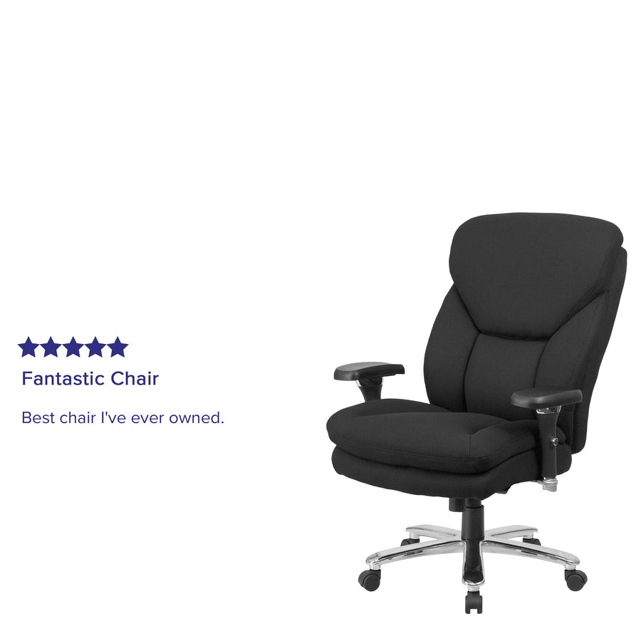 HERCULES Series 24/7 Intensive Use Big & Tall 400 lb. Rated High Back Executive Swivel Ergonomic Office Chair with Lumbar Knob and Large Triangular Shaped Headrest