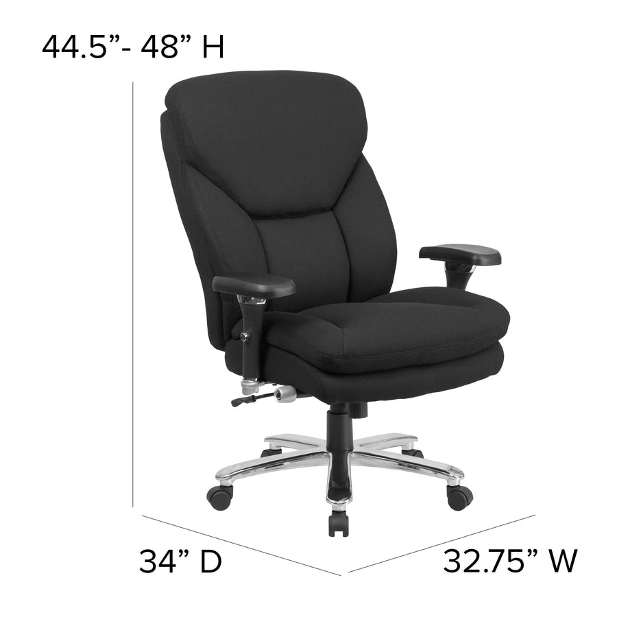 HERCULES Series 24/7 Intensive Use Big & Tall 400 lb. Rated High Back Executive Swivel Ergonomic Office Chair with Lumbar Knob and Large Triangular Shaped Headrest