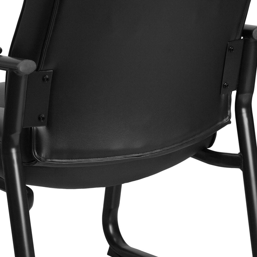 HERCULES Series Big & Tall 500 lb. Rated LeatherSoft Executive Side Reception Chair with Sled Base