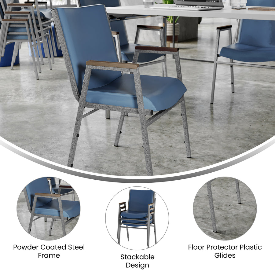 Heavy Duty Stack Chair with Arms