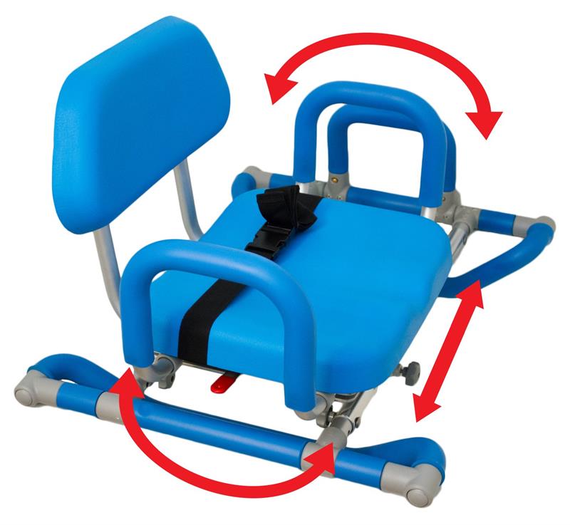 Hydroslide Sliding Bath Chair with Swivel Seat by Platinum Health