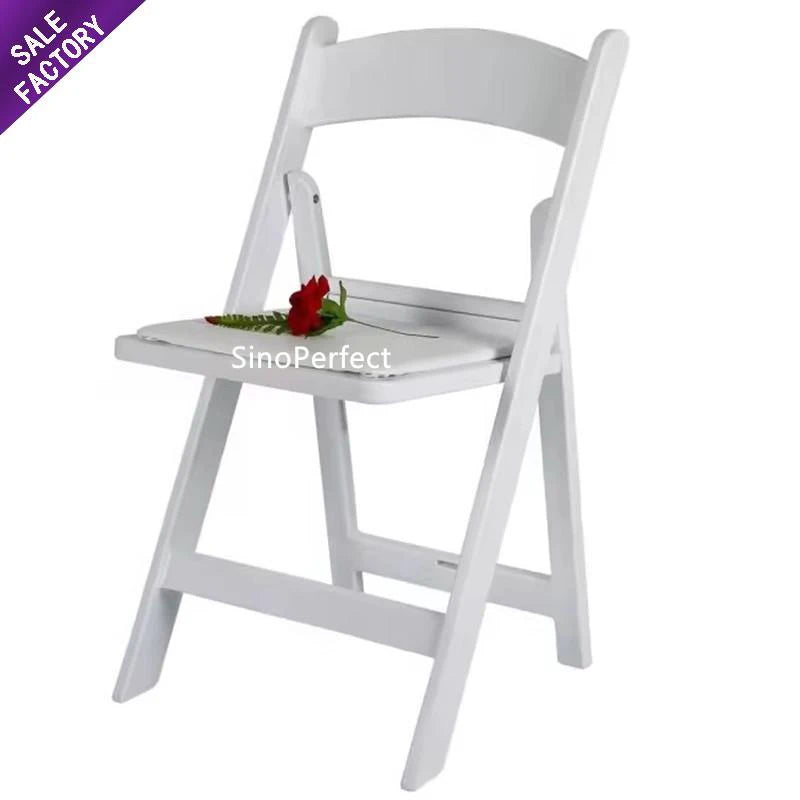 Heavy Duty White Plastic Folding Chair for Outdoor Dining and Events view 7