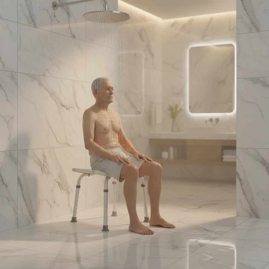 Bathroom Safety Shower Tub Bench Chair for Rehabilitation, Gray view 6
