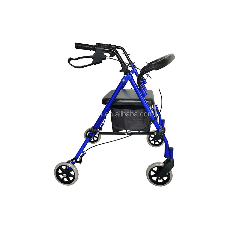 Wheelchair Rollator Walker with Seat and Basket for Assisted Walking view 2