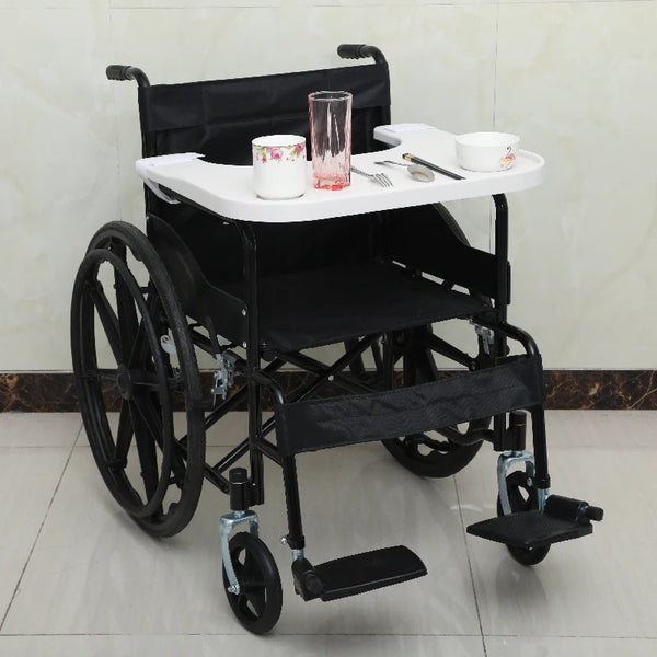 Easy Clean Removable ABS Wheelchair Tray Table with Drink Holder