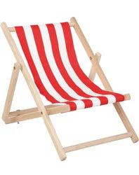 Single Wooden Folding Beach Deck Chair view 8