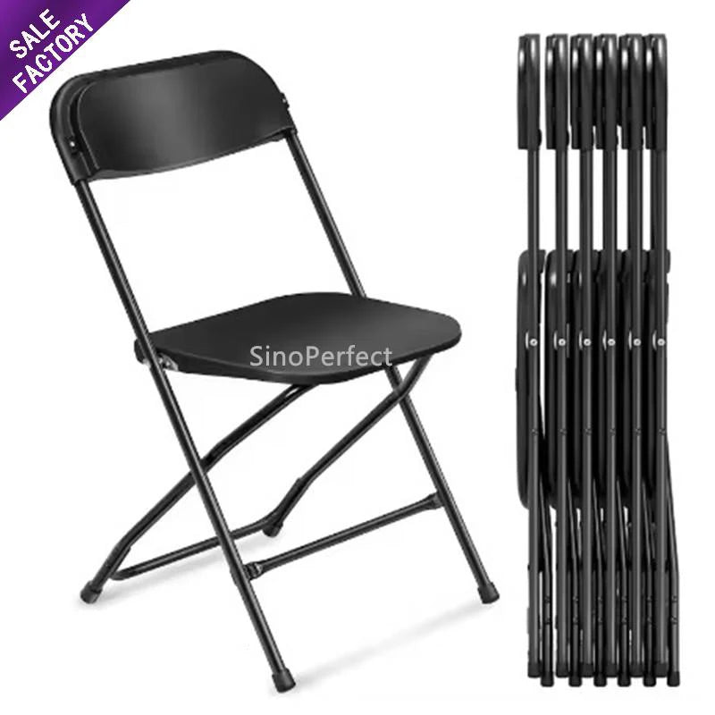 Heavy Duty White Plastic Folding Chair for Outdoor Dining and Events view 5