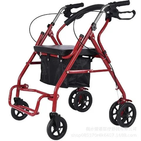 Lightweight Foldable Rollator Walker with Shopping Basket for Seniors view 2