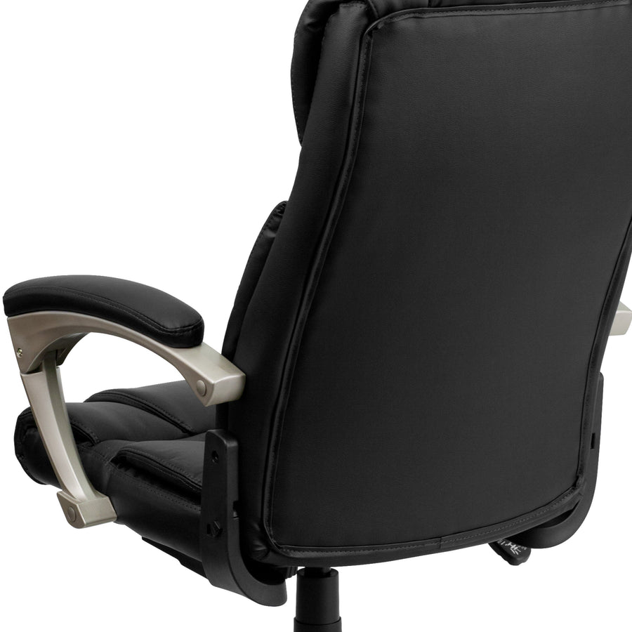 High Back Folding LeatherSoft Executive Swivel Office Chair with Arms