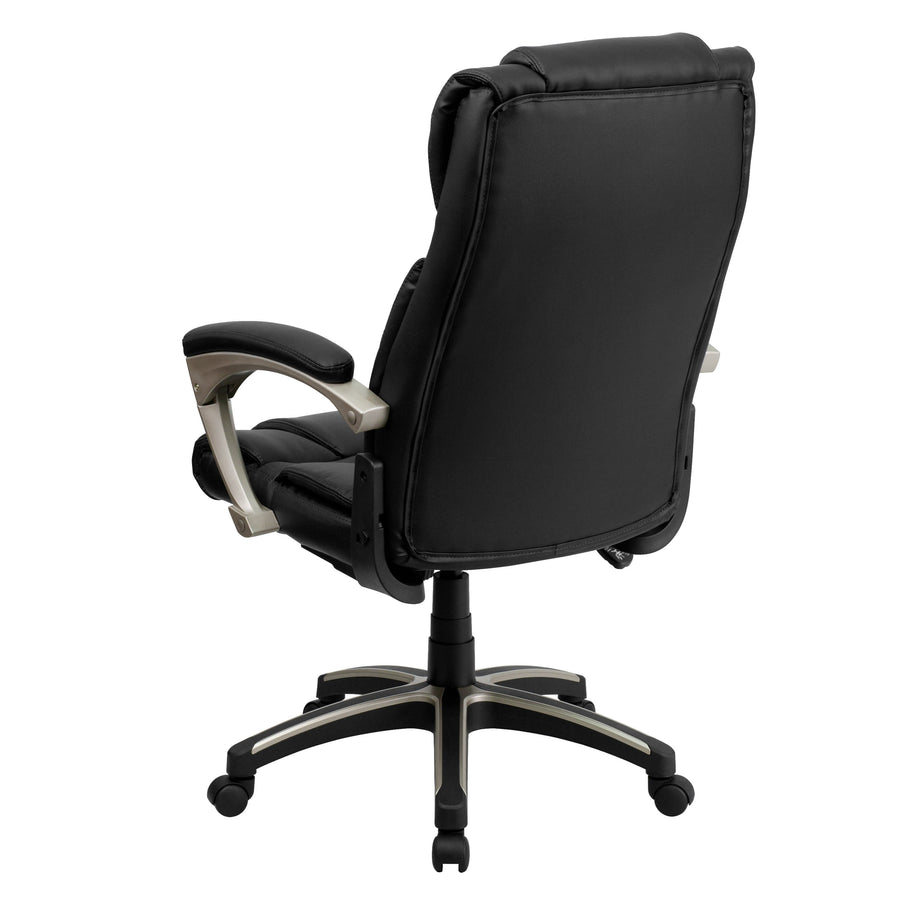 High Back Folding LeatherSoft Executive Swivel Office Chair with Arms