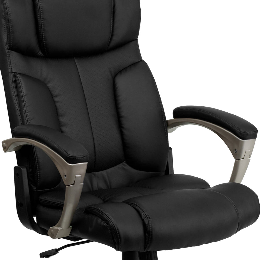 High Back Folding LeatherSoft Executive Swivel Office Chair with Arms