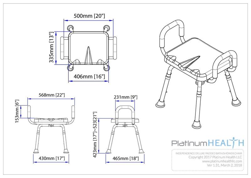 Independence Padded Shower Chair by Platinum Health