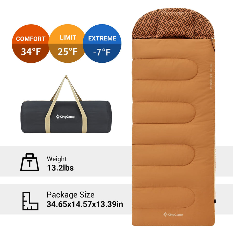 KingCamp 3-in-1 Sleeping Bag with Removable Liner