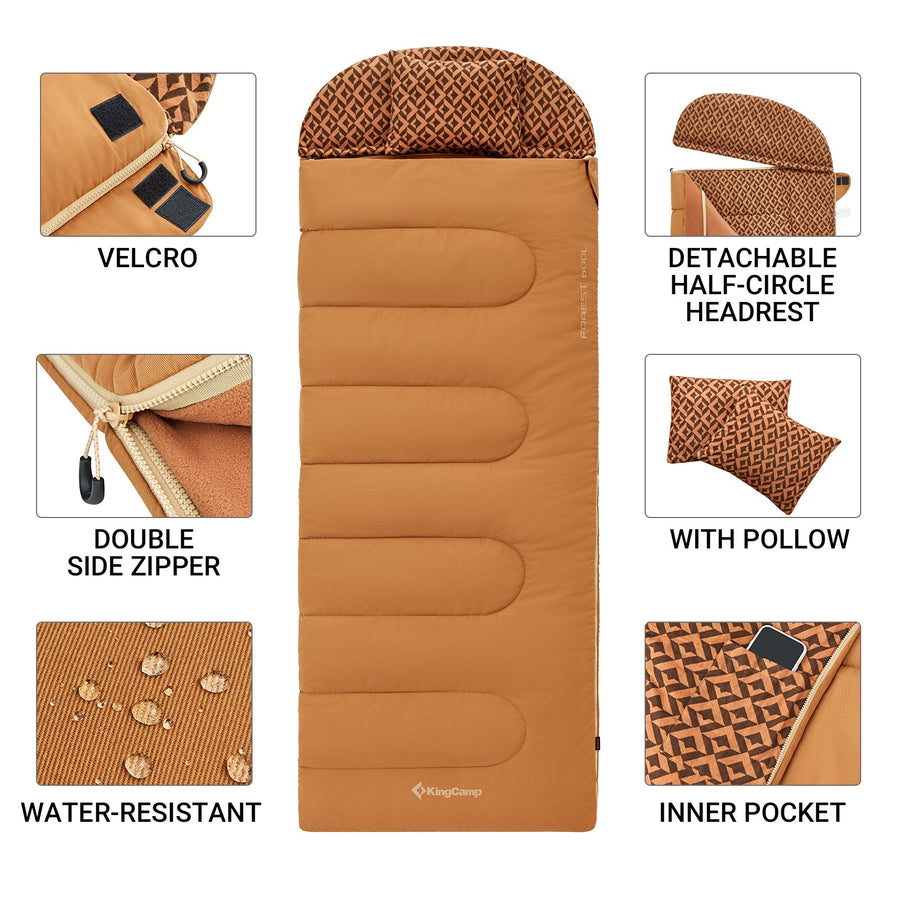 KingCamp 3-in-1 Sleeping Bag with Removable Liner
