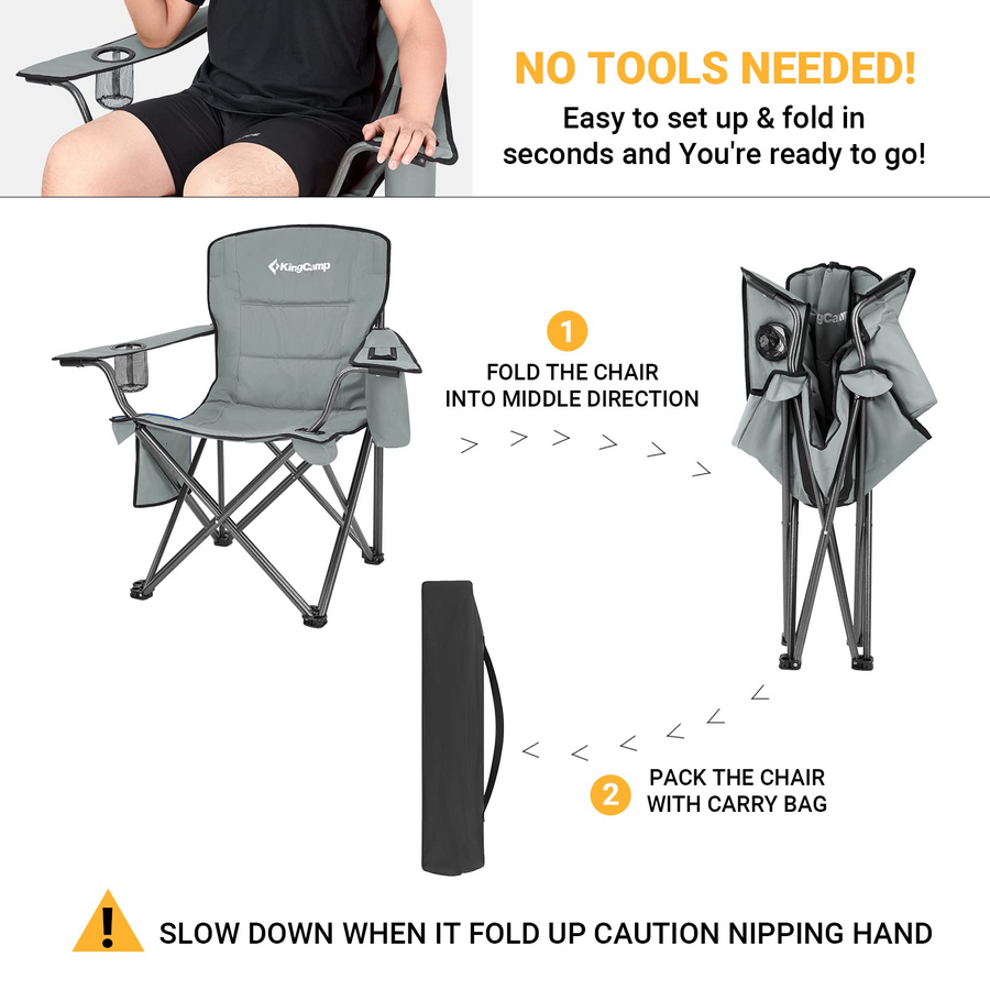 KingCamp Oversized Outdoor Camping Folding Chair