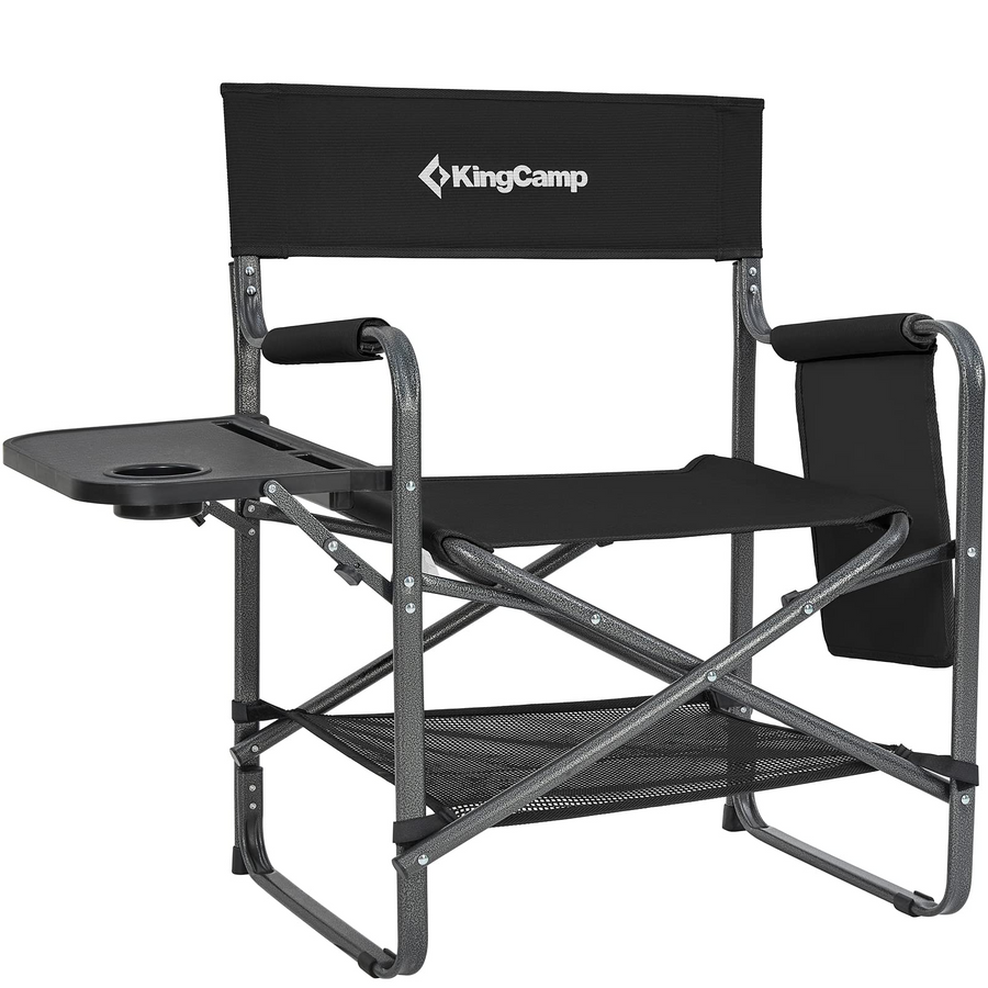 KingCamp ASH B30 Directors Heavy Duty Chair with Side Table