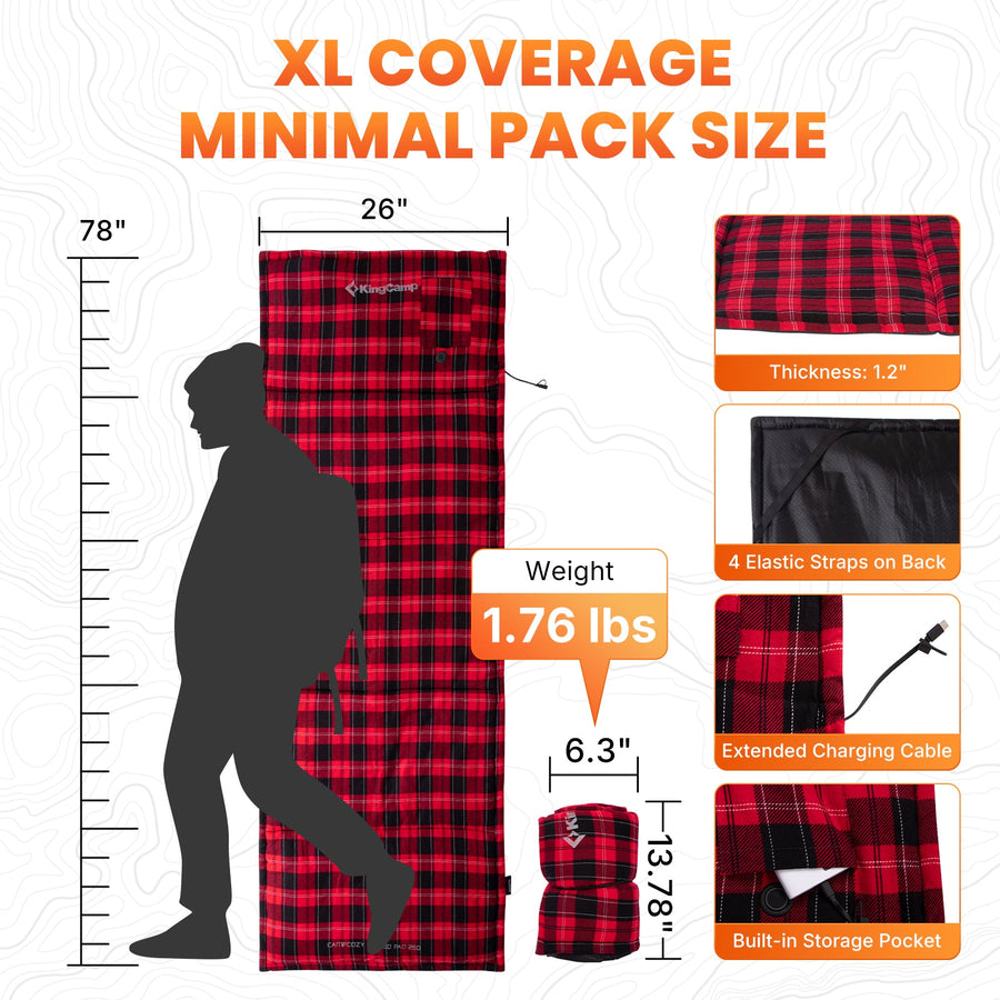 KingCamp CAMPCOZY 250 Heated Sleeping Bag Liner