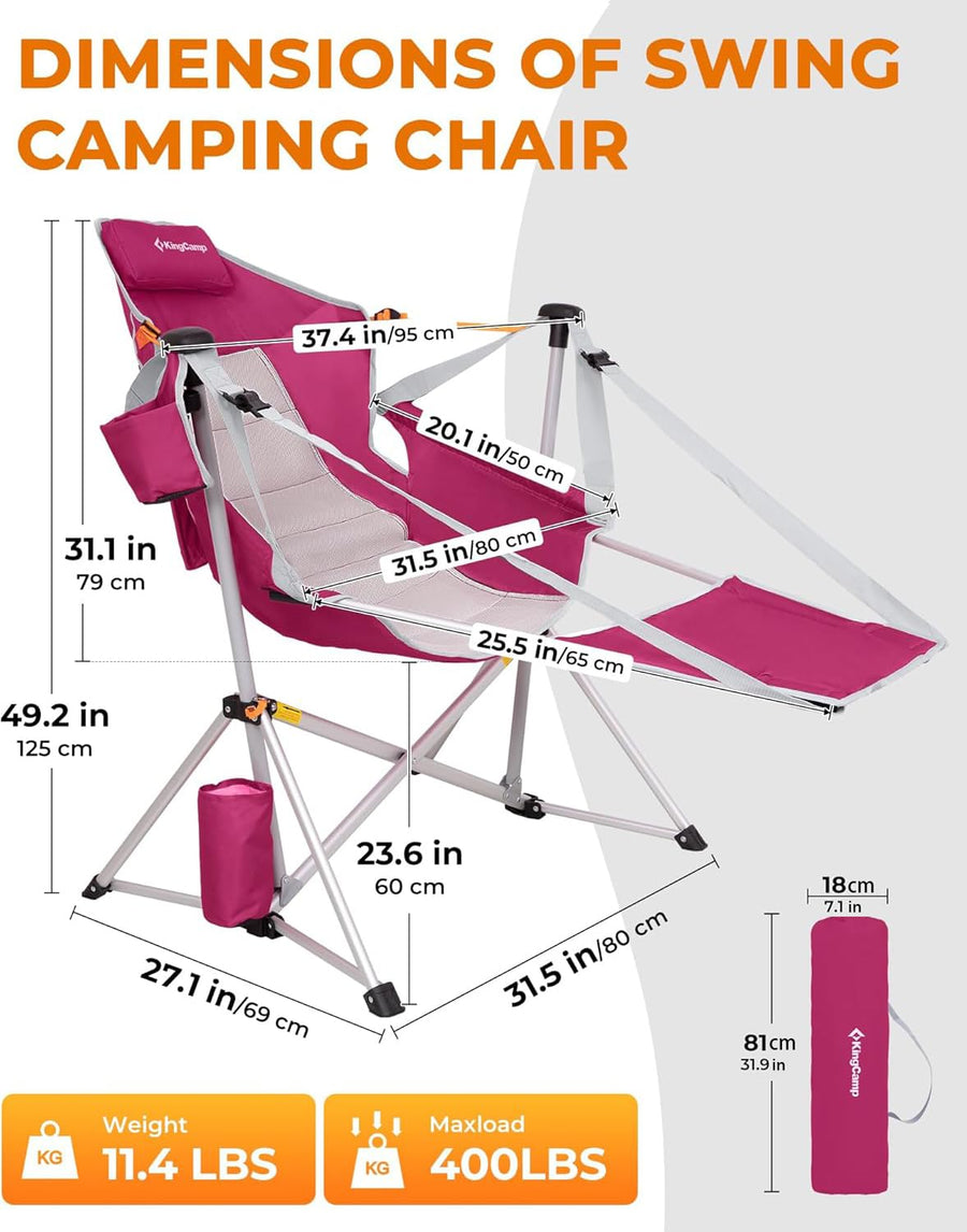 KingCamp Orchid C20 Hammock Chair with Footrest