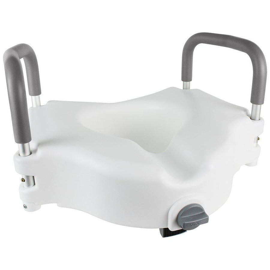 Elongated Raised Toilet Seat with Arms