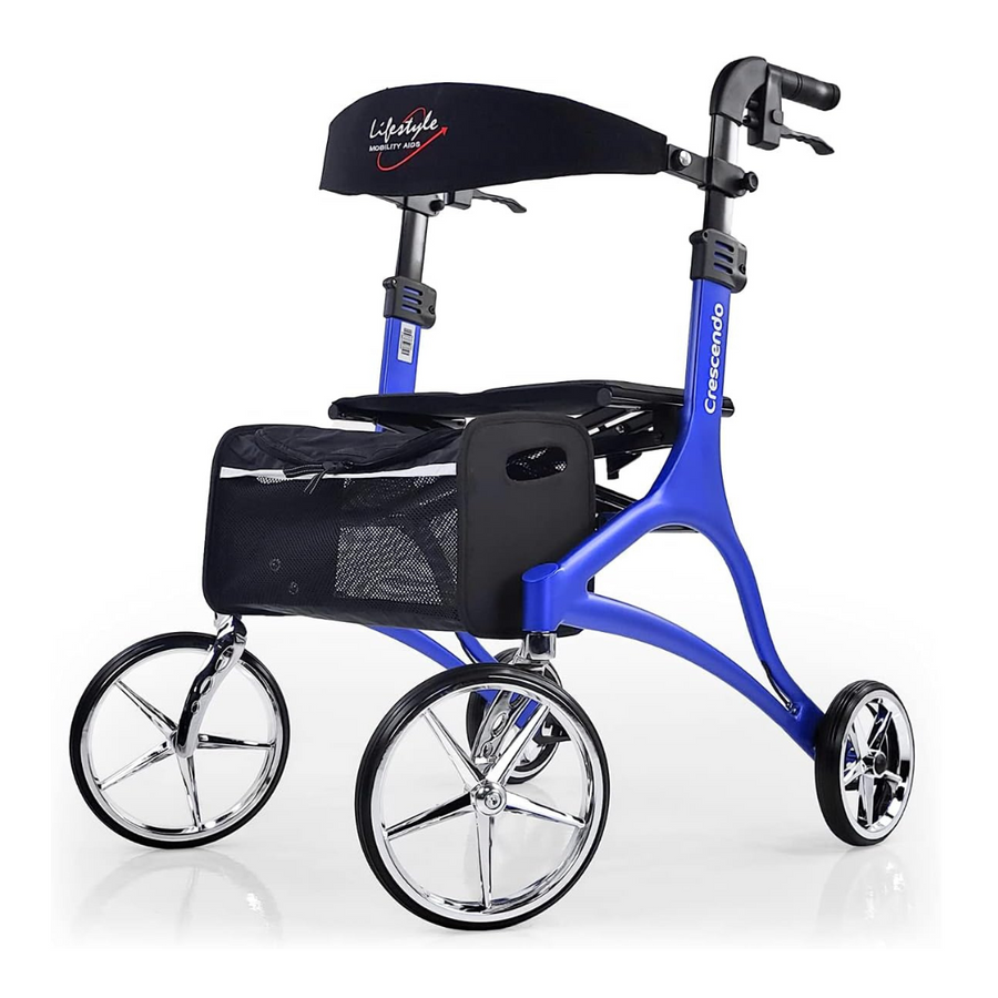 Lifestyle Mobility Aids Crescendo Euro-Style Rollator with XL Wheels