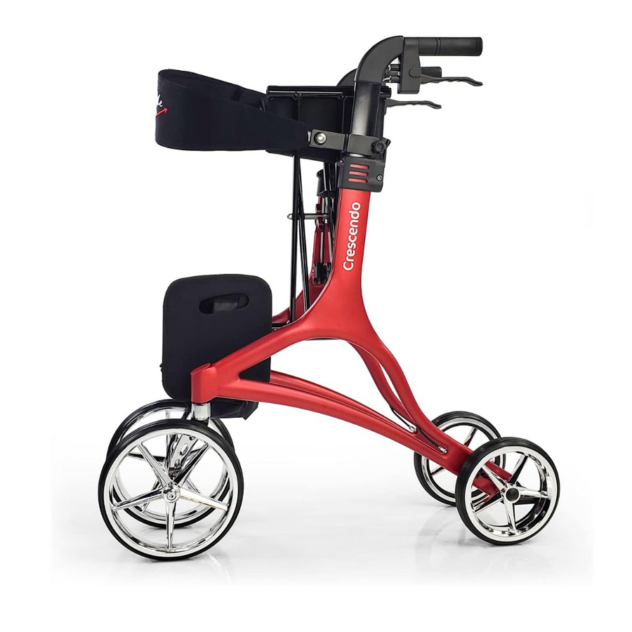 Lifestyle Mobility Aids Crescendo Euro-Style Rollator with XL Wheels