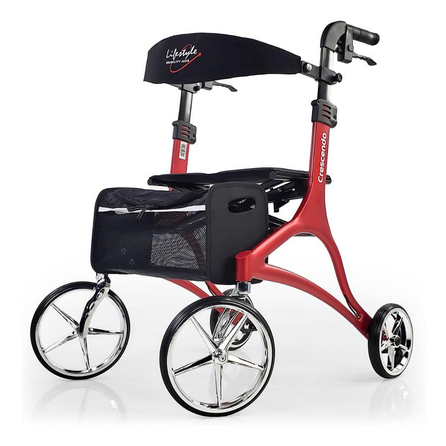 Lifestyle Mobility Aids Crescendo Euro-Style Rollator with XL Wheels