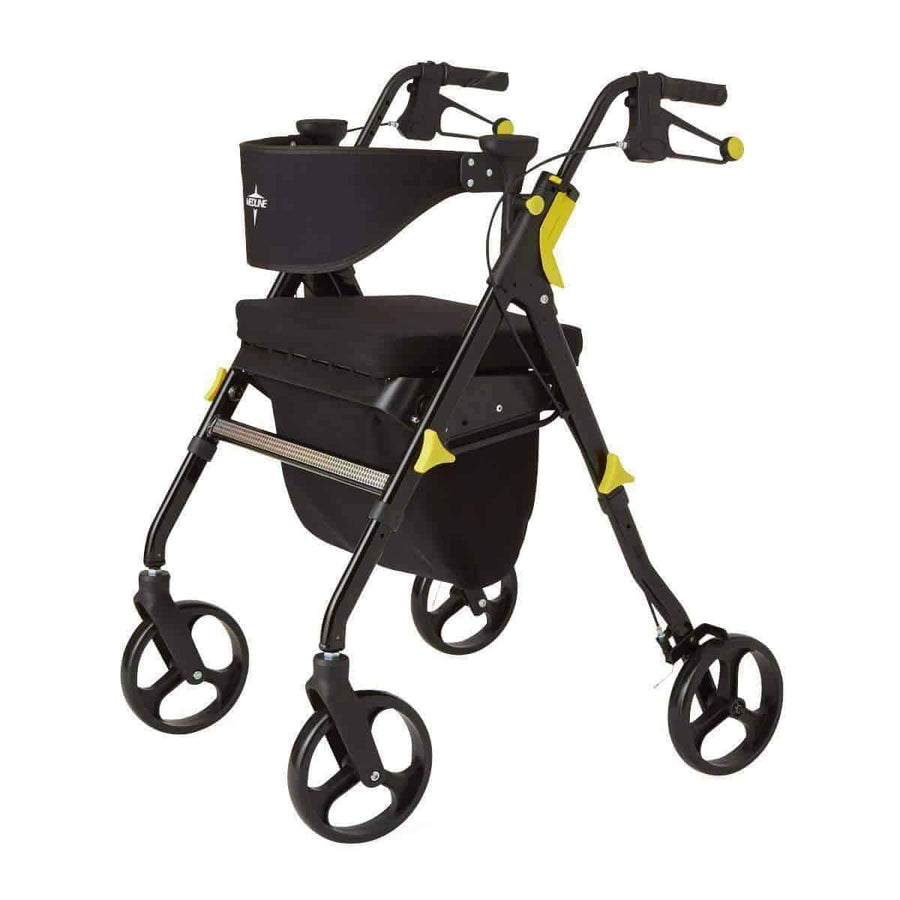 Medline Premium Empower Folding Mobility Rollator Walker with 8" Wheels