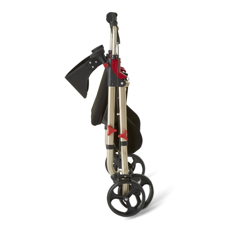 Medline Premium Empower Folding Mobility Rollator Walker with 8" Wheels