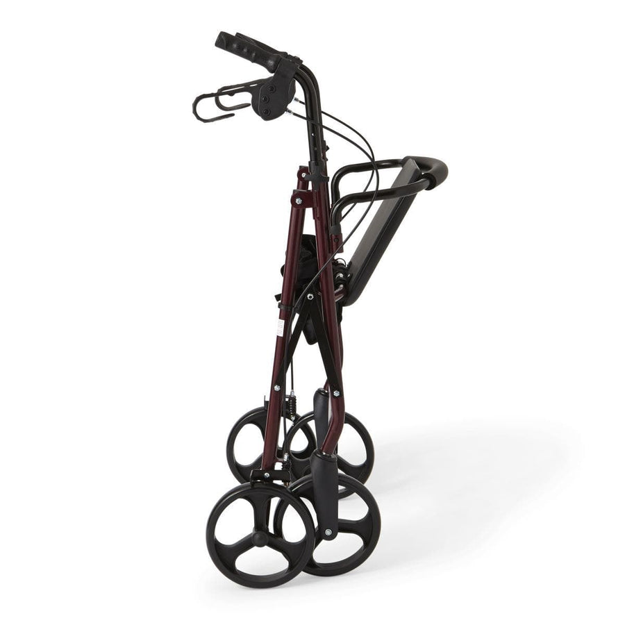 Medline Standard Steel Folding Rollator Adult Rolling Walker