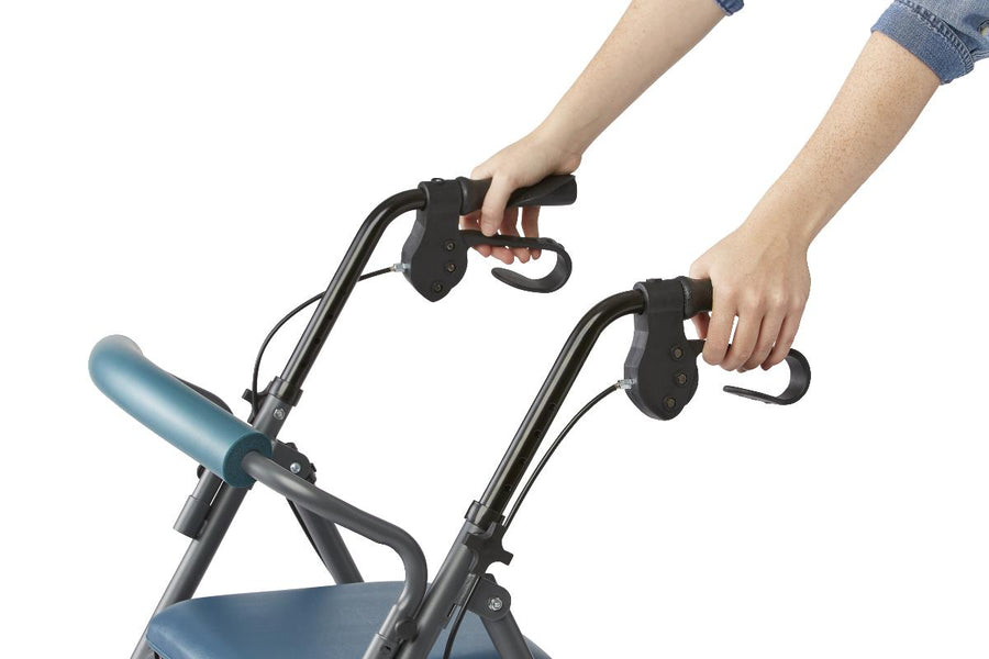 Medline Standard Steel Folding Rollator with Microban Treatment
