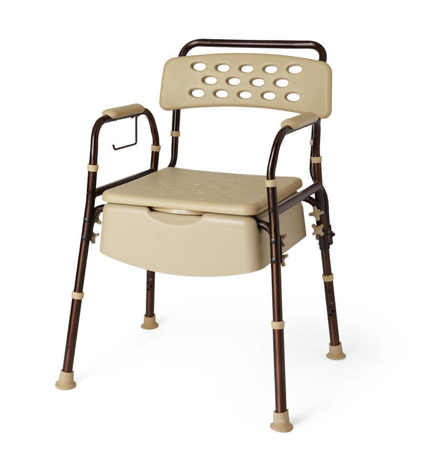 Medline Bedside Commode with Microban Antimicrobial Ptotection