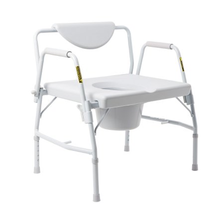 Commode Chair Drop Arm Steel Frame Bariatric