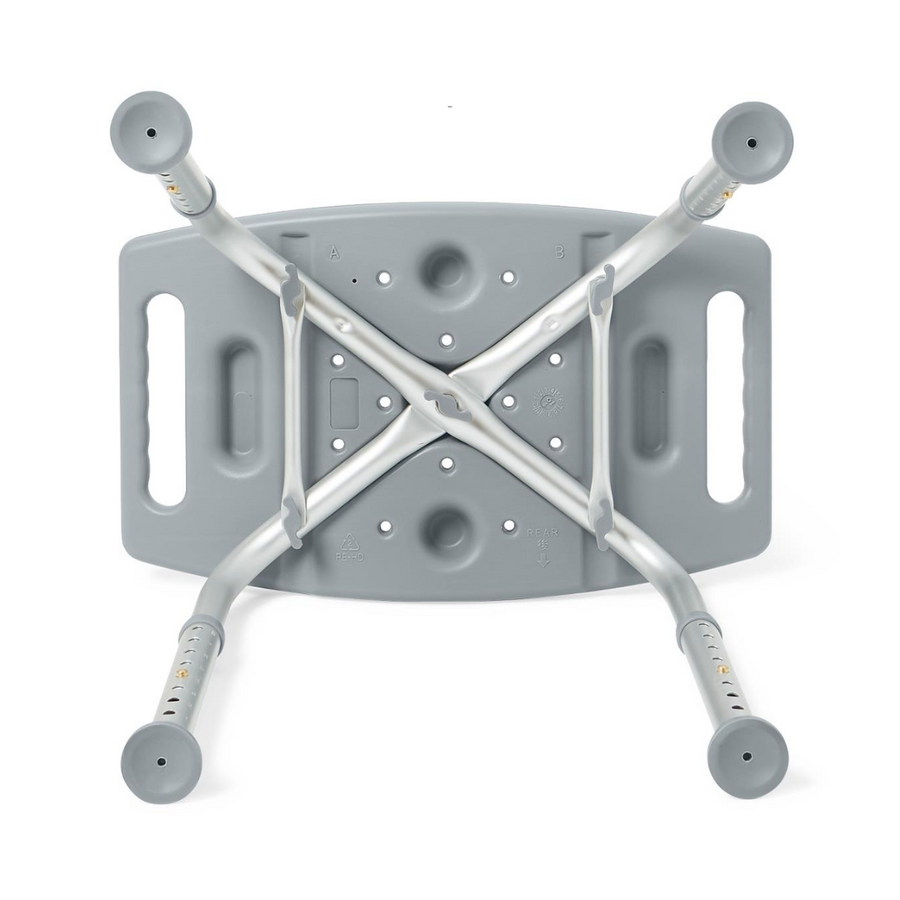 Medline Aluminum Lightweight Bath Benches with Nonslip Suction Cup Tips