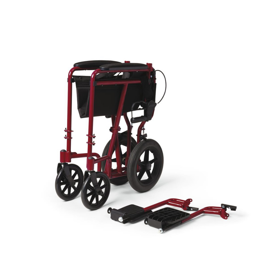 Medline Basic Aluminum Transport Chair with 12" Wheels