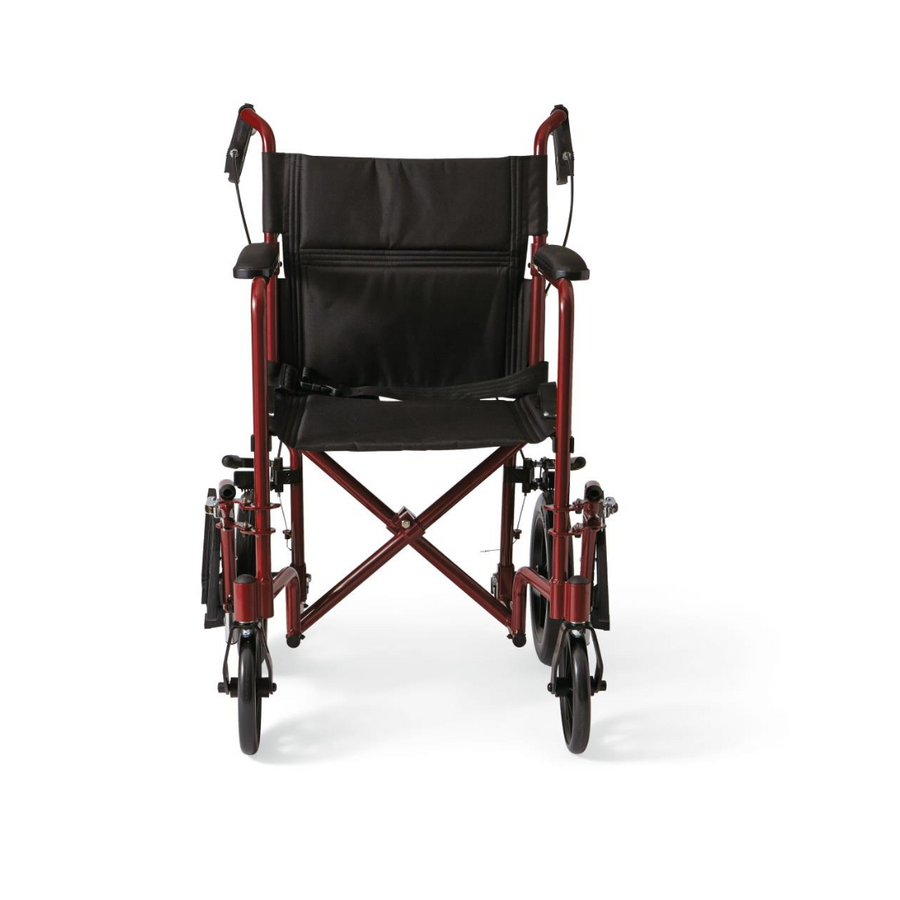 Medline Basic Aluminum Transport Chair with 12" Wheels