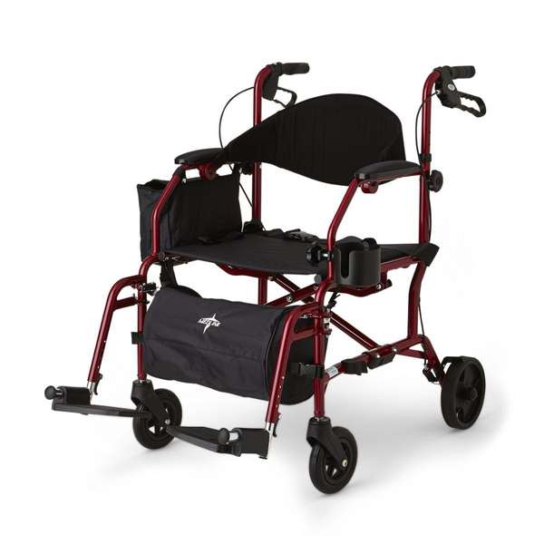 Medline Deluxe Hybrid Combination Rollator & Transport Chairs