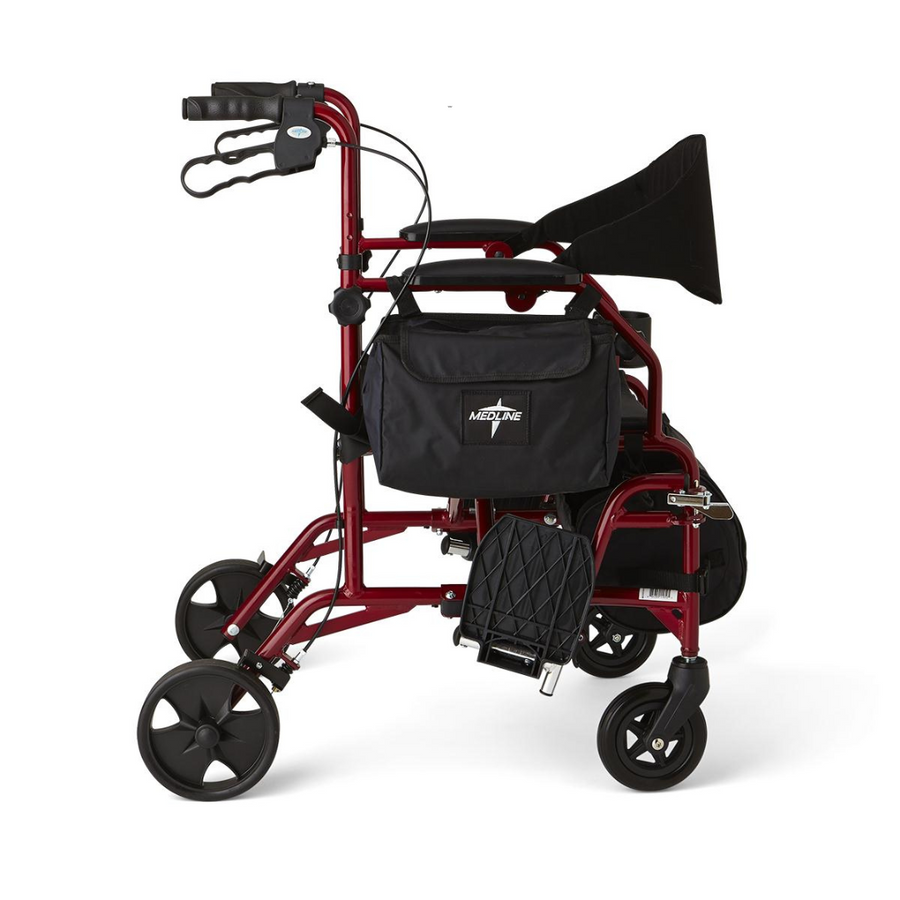 Medline Deluxe Hybrid Combination Rollator & Transport Chairs