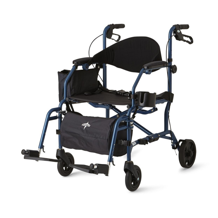 Medline Deluxe Hybrid Combination Rollator & Transport Chairs