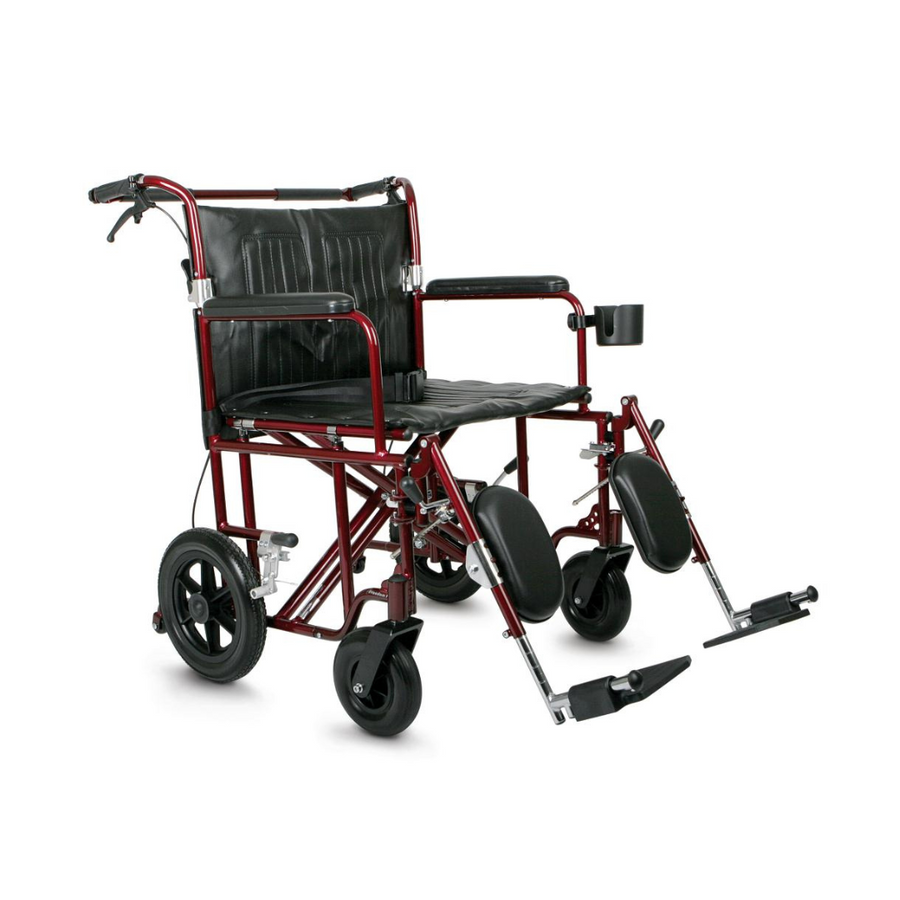 Medline Freedom Plus Wide Lightweight Bariatric Transport Chair