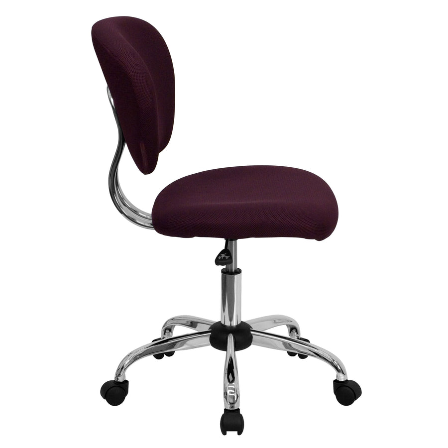 Mid-Back Mesh Padded Swivel Task Office Chair with Chrome Base