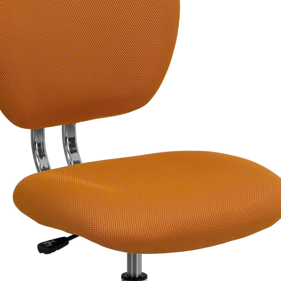 Mid-Back Mesh Padded Swivel Task Office Chair with Chrome Base