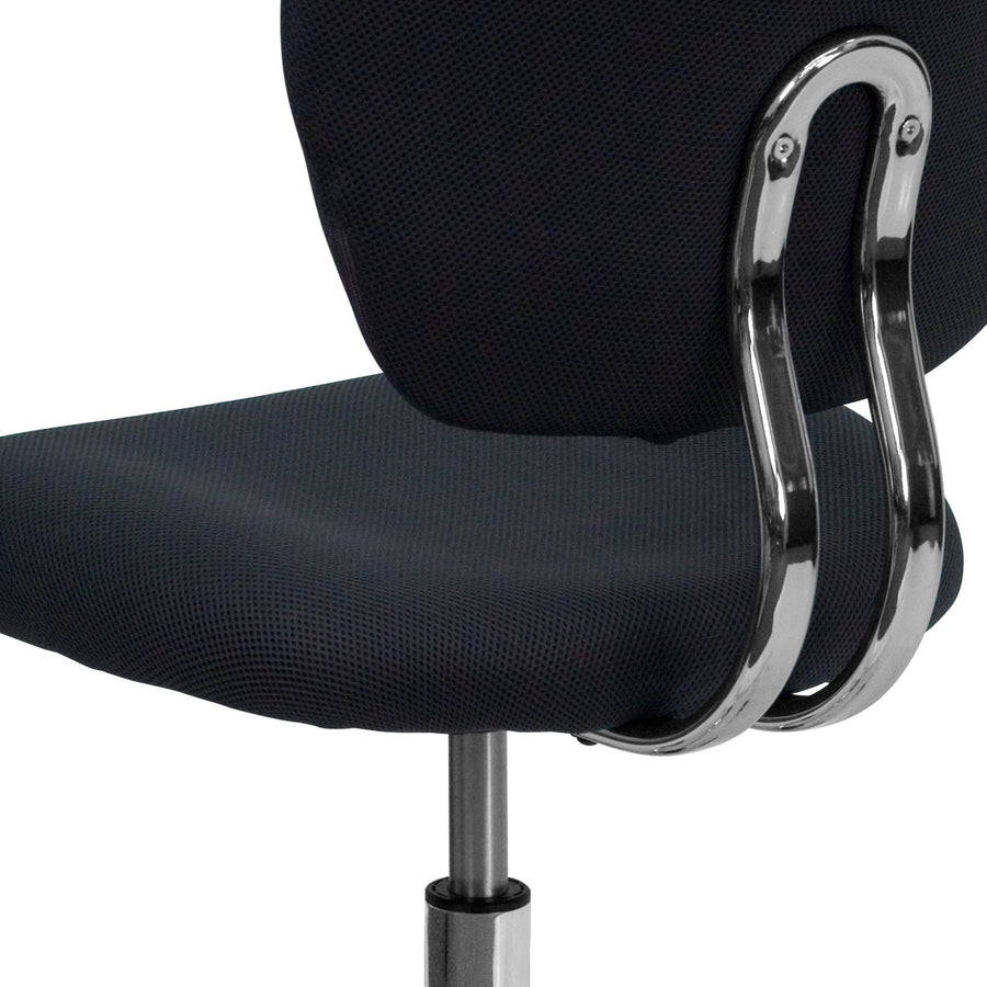 Mid-Back Mesh Padded Swivel Task Office Chair with Chrome Base