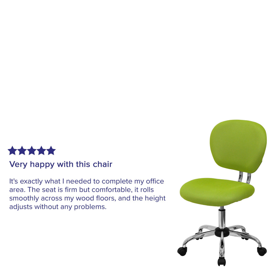 Mid-Back Mesh Padded Swivel Task Office Chair with Chrome Base
