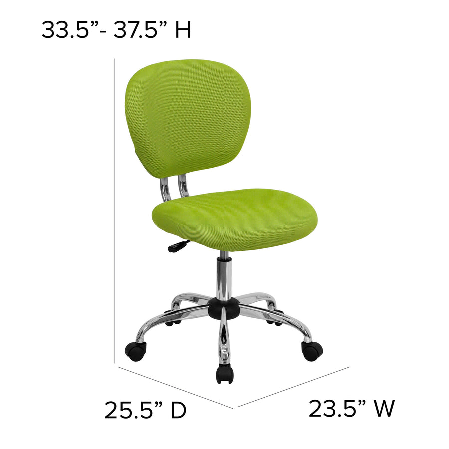 Mid-Back Mesh Padded Swivel Task Office Chair with Chrome Base